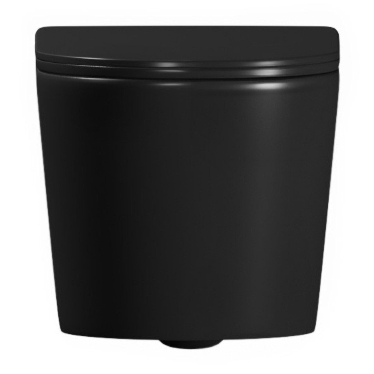 Vortex rimless WC suspendu 53,5 cm sans bride avec abattant SoftClose, effet Vortex, noir mat (CE142010RTORPBKM)