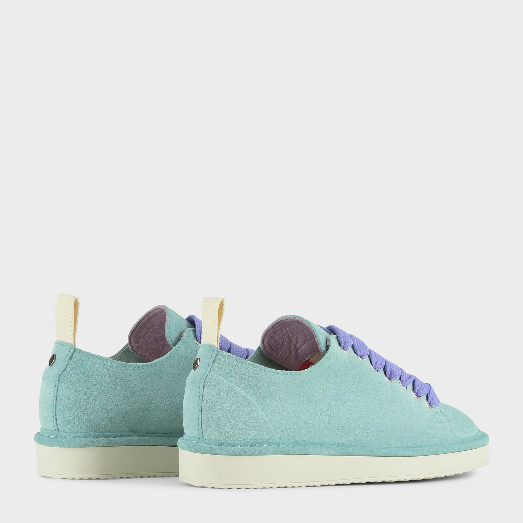 SCARPA ALLACCIATA P01 DONNA IN SUEDE ACQUAMARINA-VIOLA