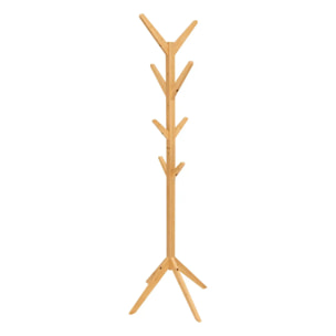 Porte-manteaux 8 crochets bambou