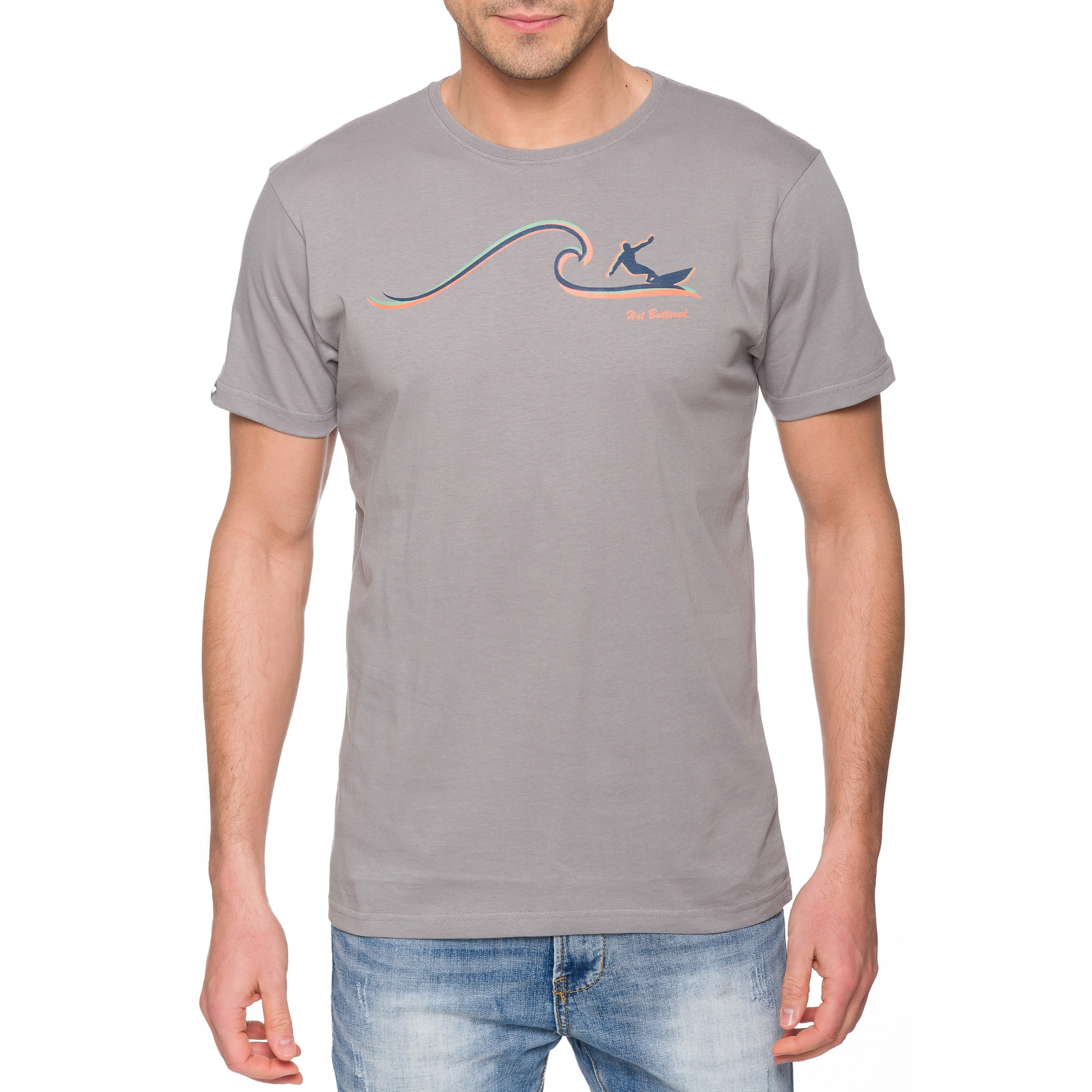 T-shirt in cotone 150 gr Hot Buttered Tamahee Colore Grigio Chiaro.