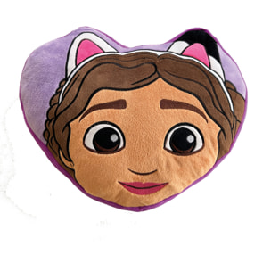 Coussin forme imprimé 100% Polyester, GABBY ET LA MAISON MAGIQUE COEUR