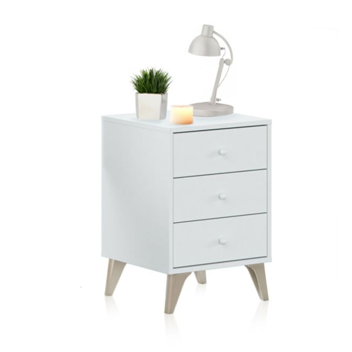 Mesita de noche Iconic Blanco Artik (Blanco Mate)