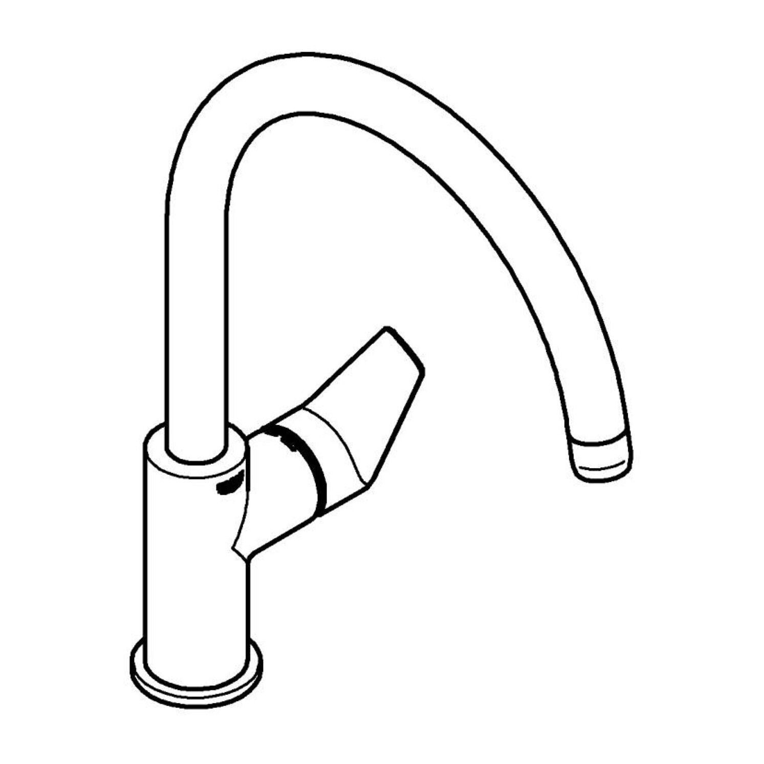 Mitigeur monocommande évier cuisine BauEdge chromé