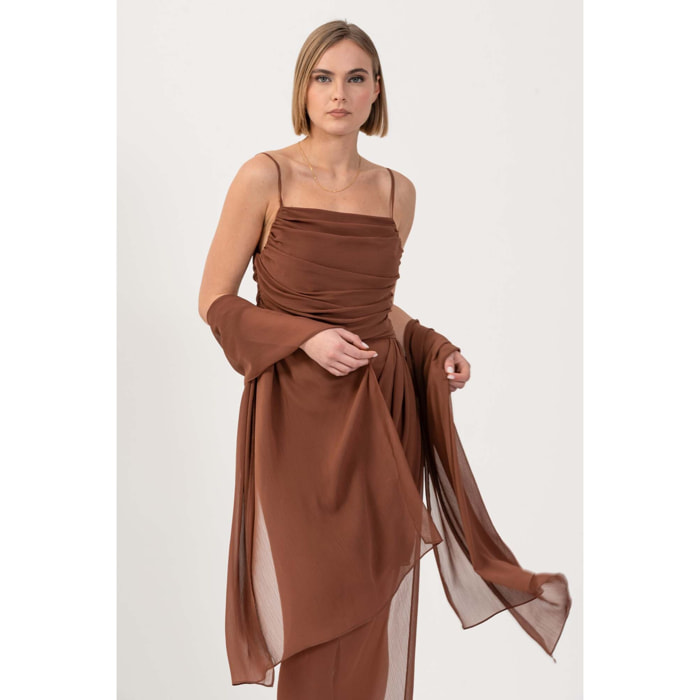 Kocca - Abito lungo con drappeggi Donna