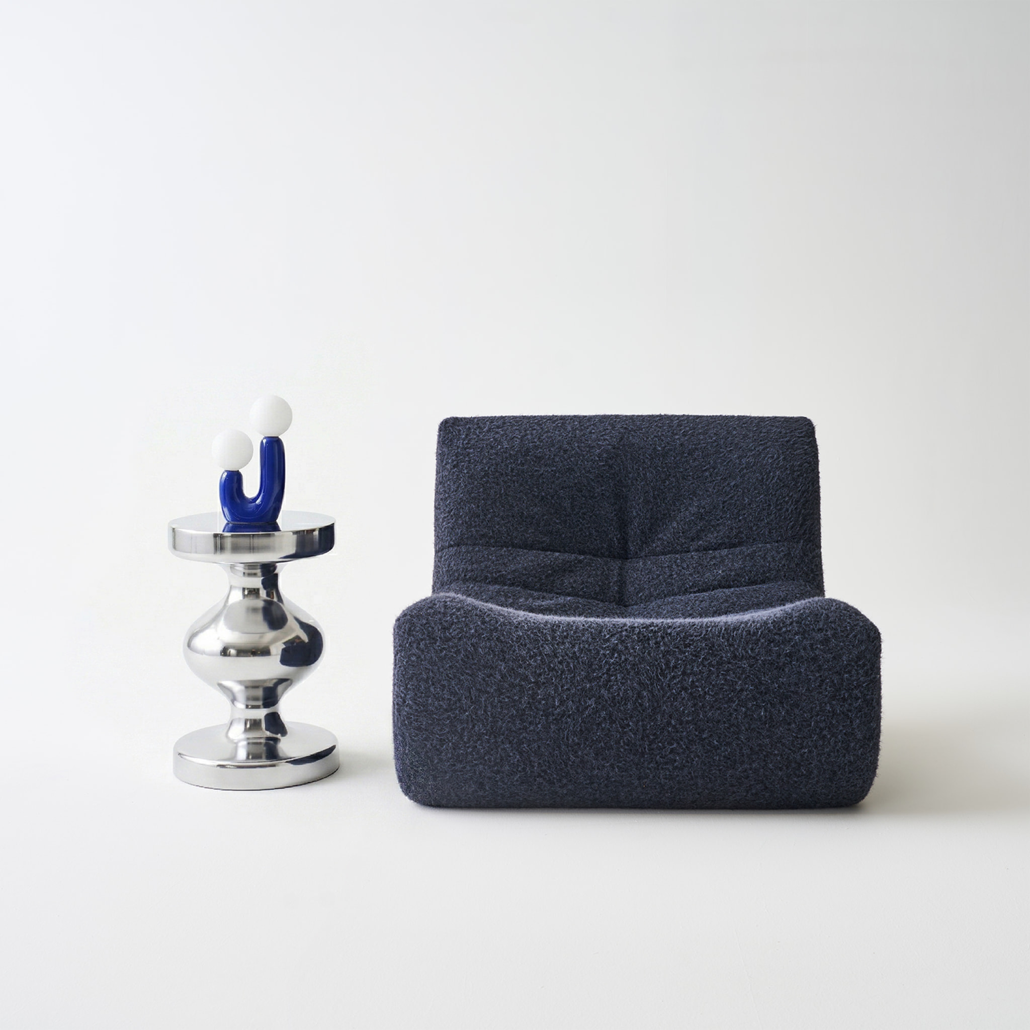 Table d'appoint, bout de canapé, table de chevet acier inoxydable chromé Ø29,5 x H48,5cm HAWA