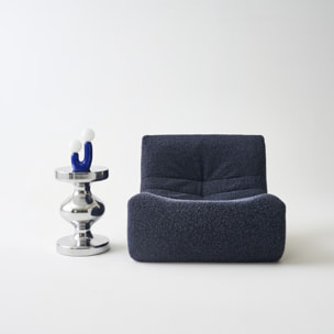 Table d'appoint, bout de canapé, table de chevet acier inoxydable chromé Ø29,5 x H48,5cm HAWA