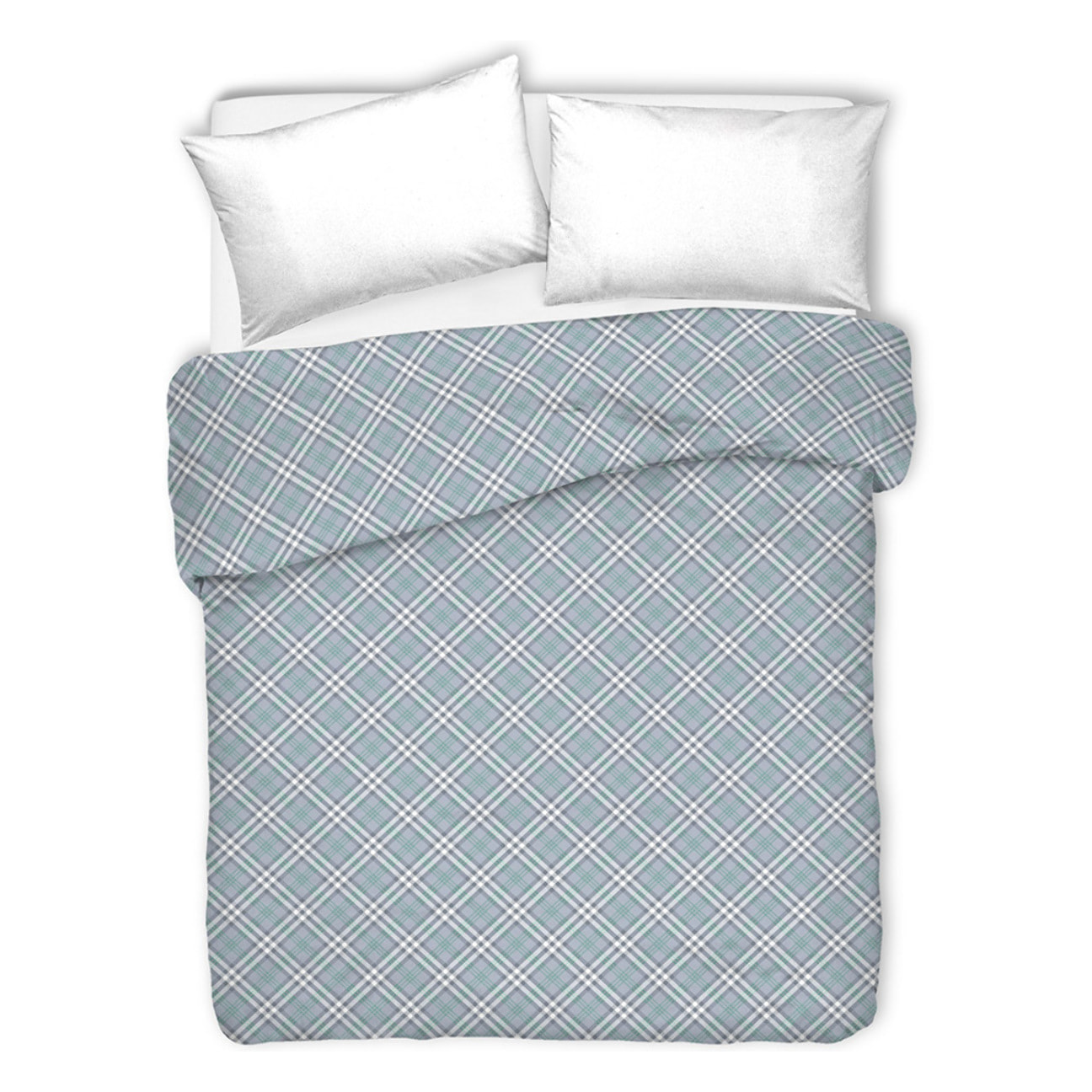Copriletto di cotone scotty azzurro 100% cotone