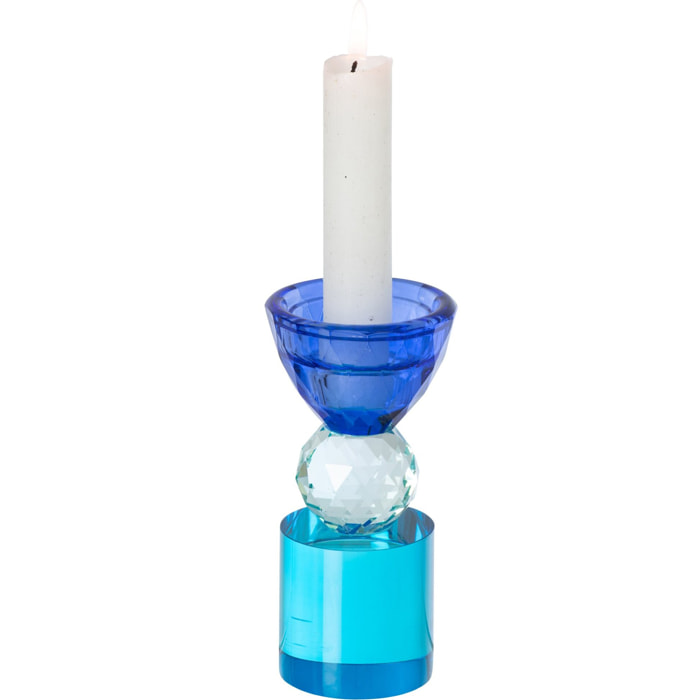 J-Line Chandelier - verre - bleu/bleu azur