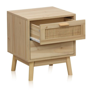 Mesita de noche Debra Pino - Rattan