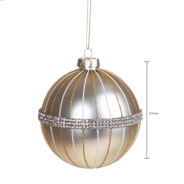 Sfera con fascia strass - Pezzi 12 - ORO - Bianchi Dino SpA