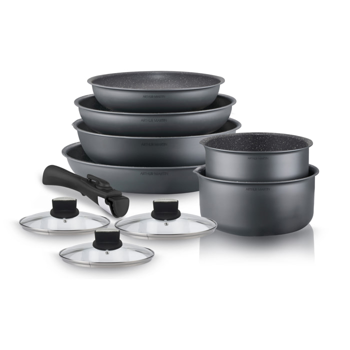 Batterie amovible 10 pièces gris mat