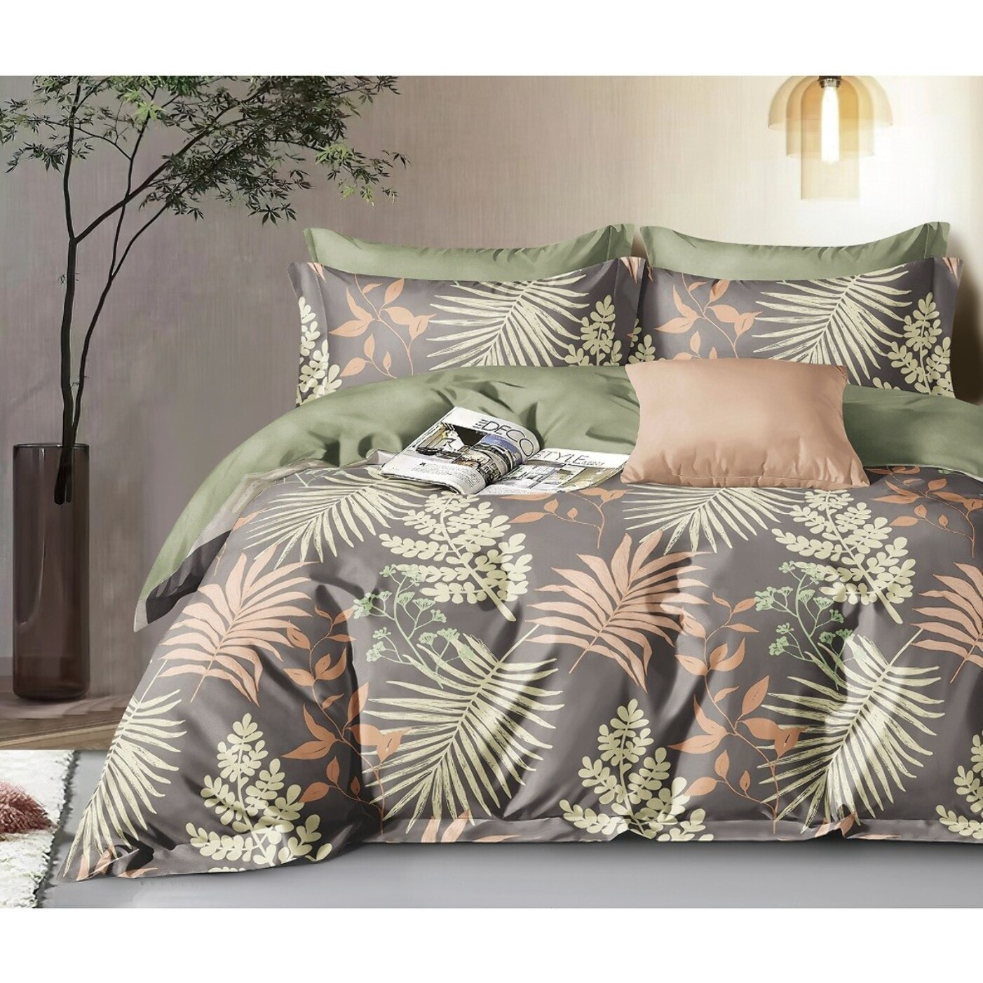 Parure housse de couette 100% percale de coton - Téralis