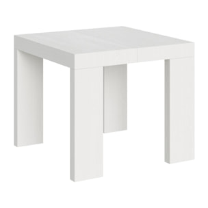 Mesa extensible 90x90/246 cm Roxell Fresno Blanco