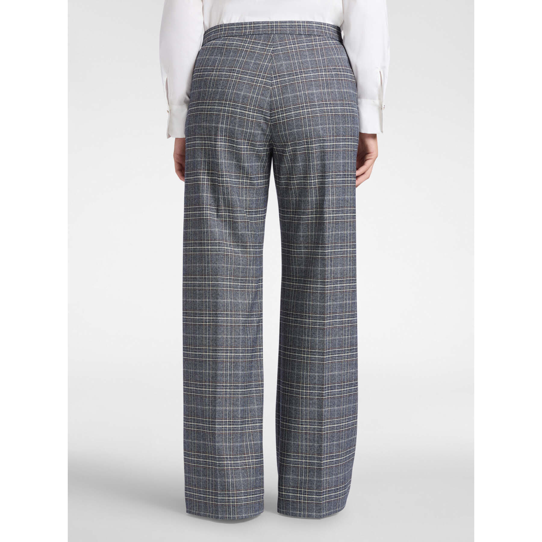 Elena Mirò - Pantalones masculinos de tela con diseño - Azul