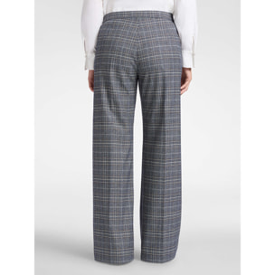 Elena Mirò - Pantalones masculinos de tela con diseño - Azul