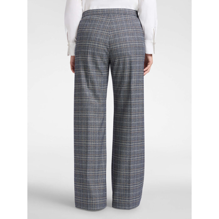 Elena Mirò - Pantalones masculinos de tela con diseño - Azul