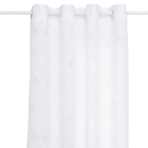 Voilage motif wild "Lazi" blanc 140x240cm