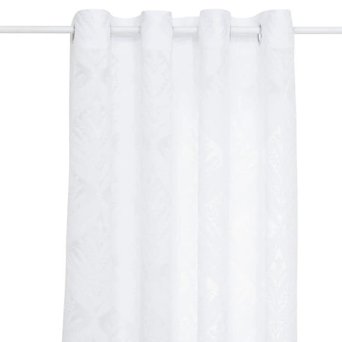 Voilage motif wild "Lazi" blanc 140x240cm