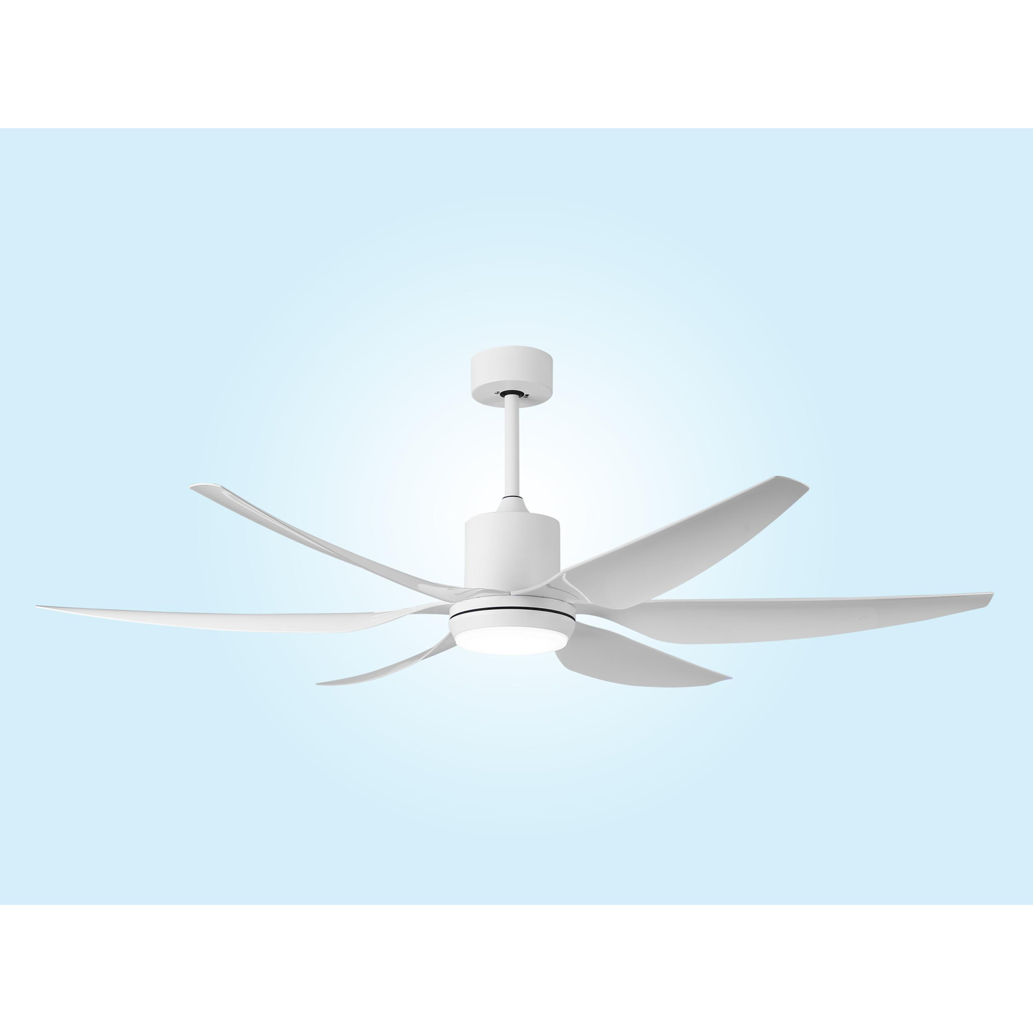 Ventilador de Techo ø167 cm con LED y Wifi Reversible Hypersilence URIKAINE White KLASSFAN