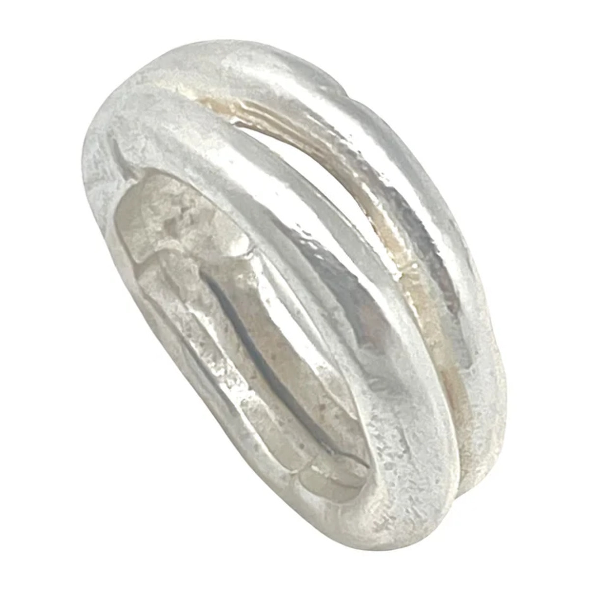 Anillo single Duplo plata 10µ