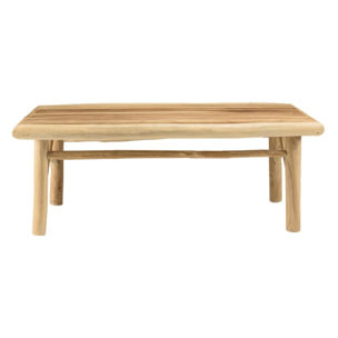 WILL - Table basse rectangulaire MADURA en branches de teck naturel