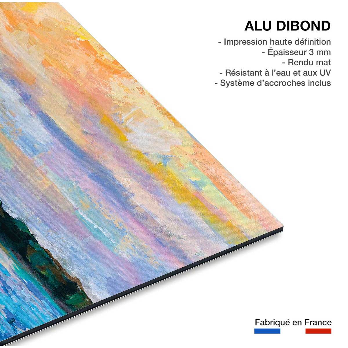 Tableau paysage mer voile du dimanche  Tableau alu Dibond