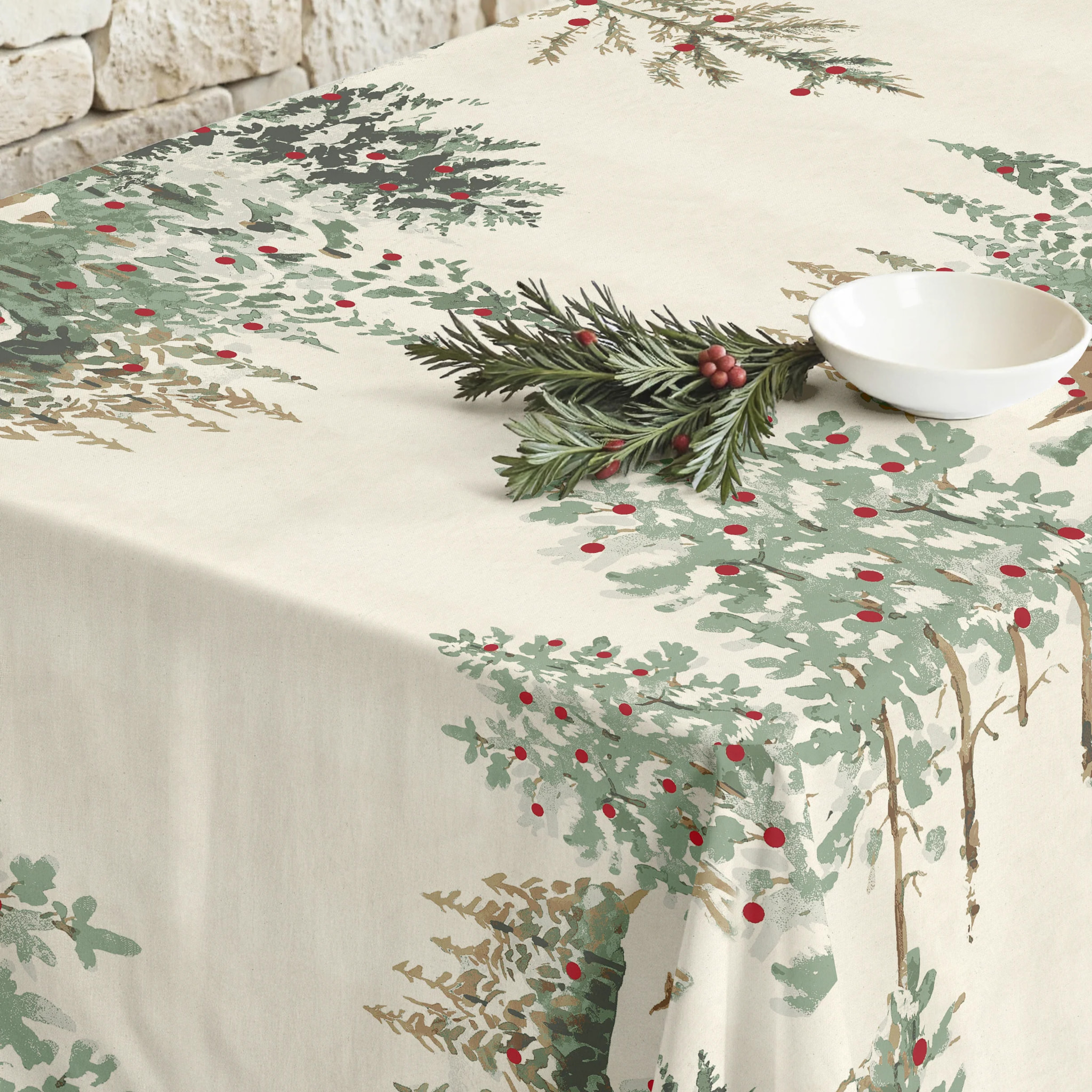 Nappe Anti-tâches Toucher du Tissu Christmas Ciervo