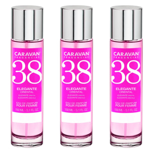 Caravan fragancias set de 3 frascos perfume de mujer nº38, de 150 ml