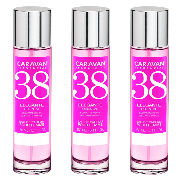 Caravan fragancias set de 3 frascos perfume de mujer nº38, de 150 ml