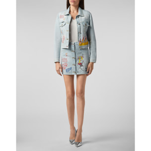 PHILIPP PLEIN Denim Skirt