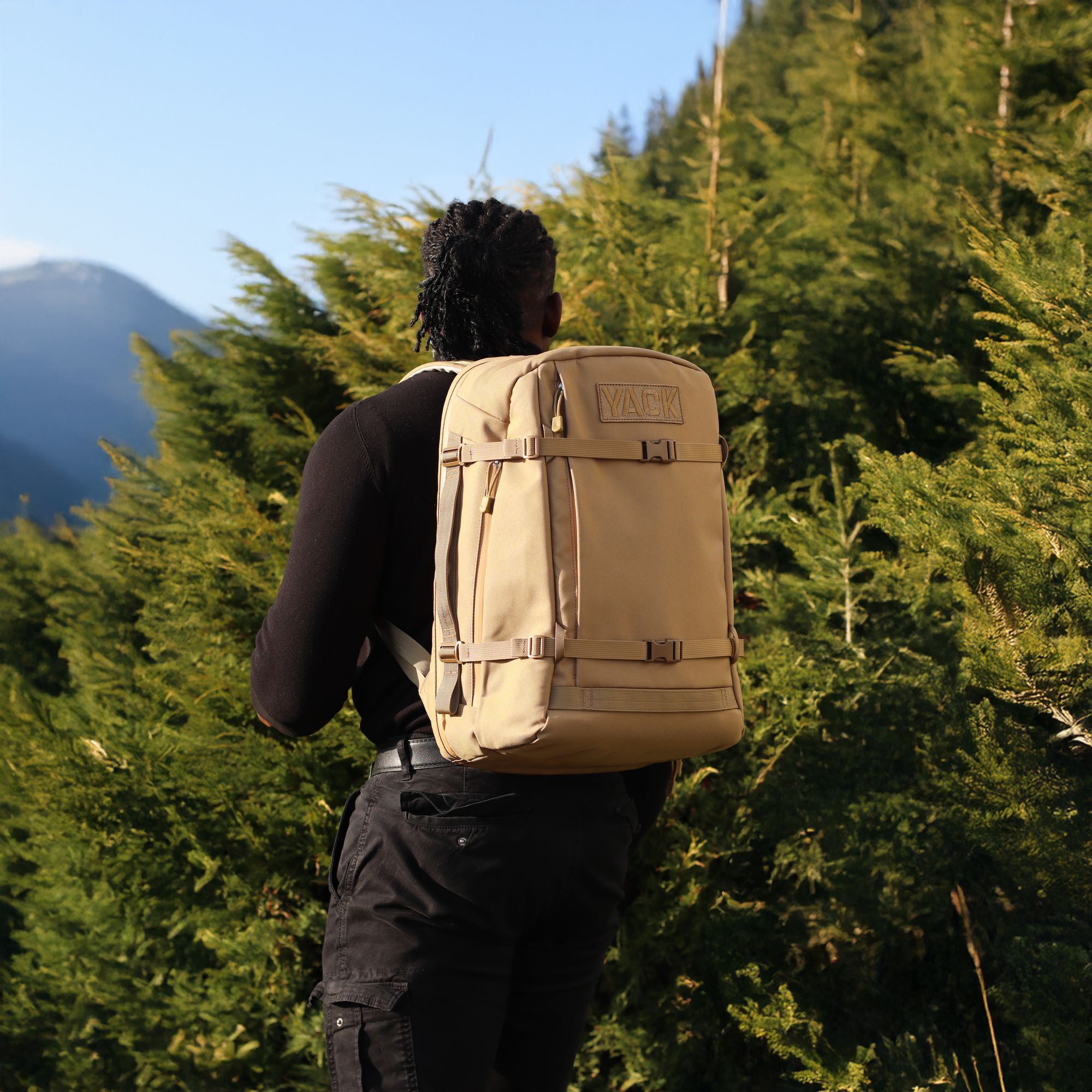 Sac à dos en tissu beige