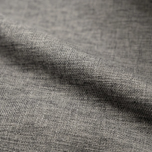 Fauteuil capitonné en tissu gris - Carmen