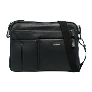 Borsa a tracolla uomo vera pelle - Modello Torino Nova - Casual - 36.0 x 28.0 x 4.0 cm