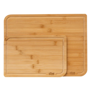 Lot de 2 planches à découper bambou
