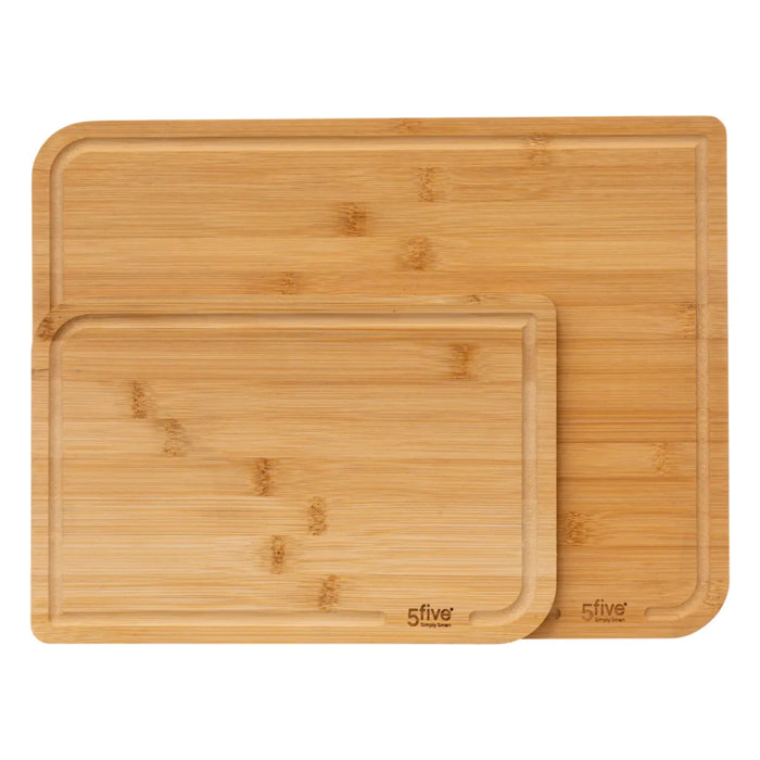 Lot de 2 planches à découper bambou