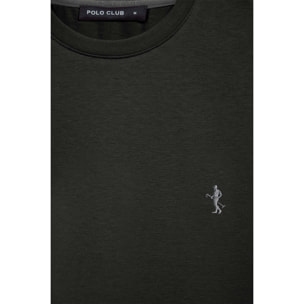 Camiseta negra básica de cuello redondo y bordado Rigby Best