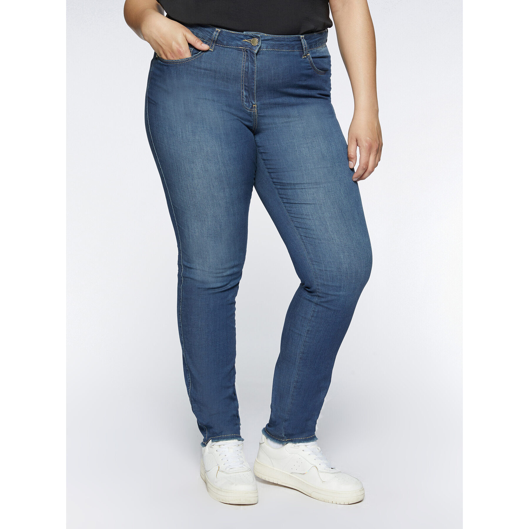 Fiorella Rubino - Vaqueros skinny en denim ligero - Azul