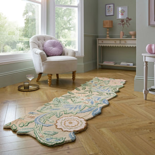 Tapis de couloir en laine BRYONY Vert