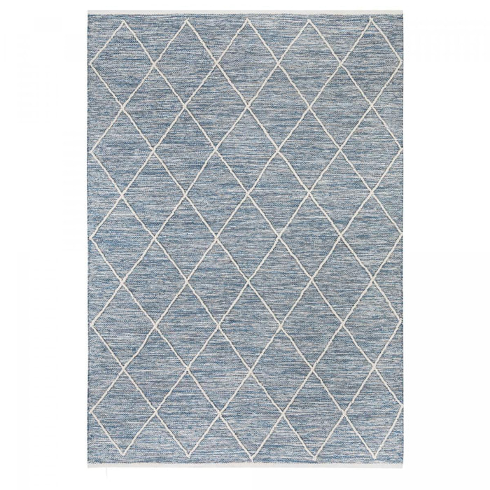 Tapis salon et chambre tissé en coton motif scandinave JABI