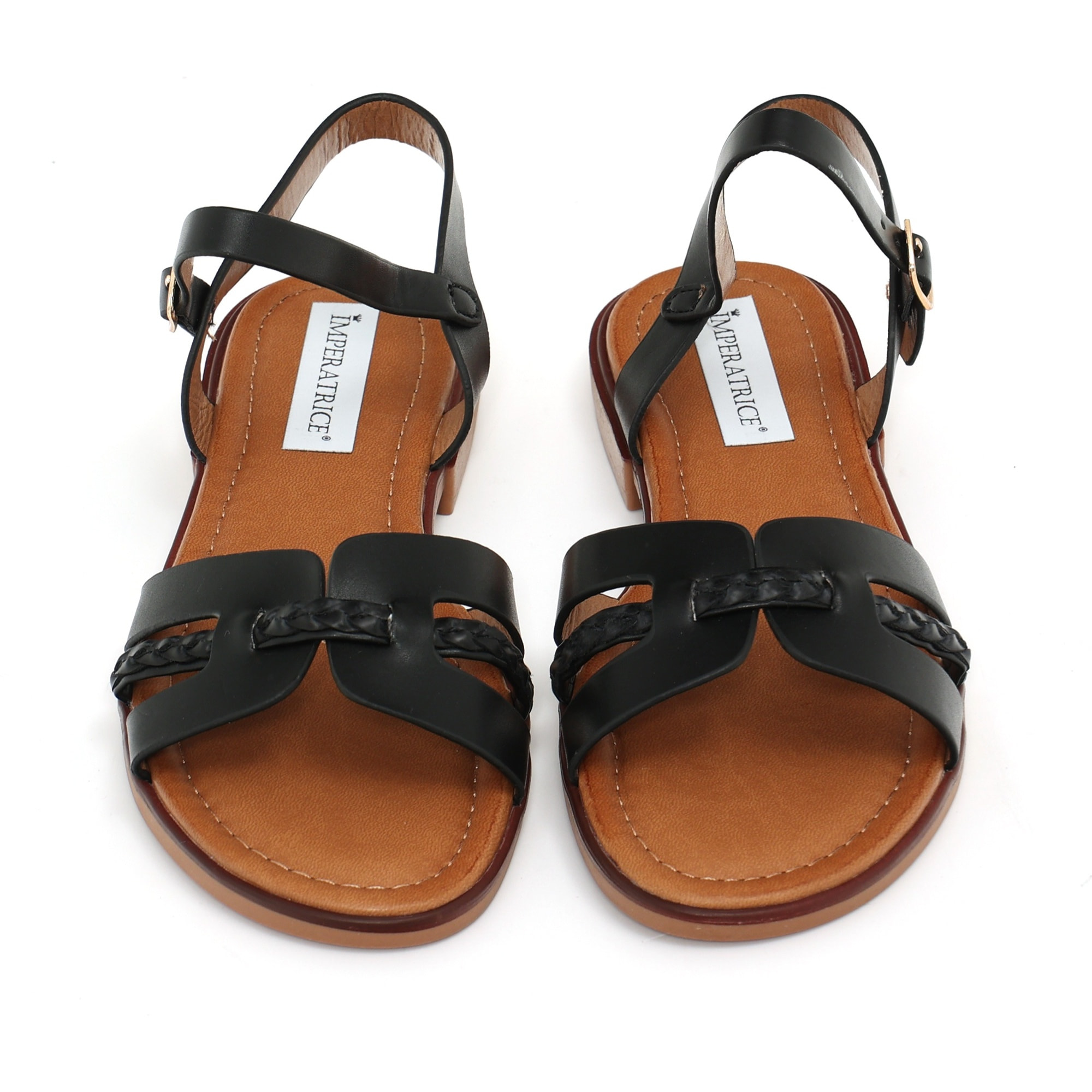 Sandali bassi in simil pelle