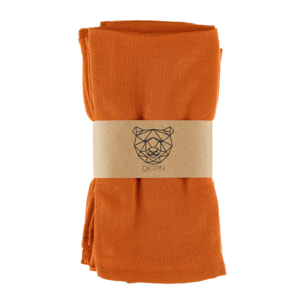 Serviette de table - 6 pièces - Lin et coton orange
