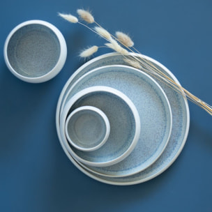 Lot de 4 grandes assiettes, BOREA