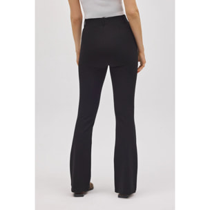 Pantaloni elasticizzati modellanti neri a zampa