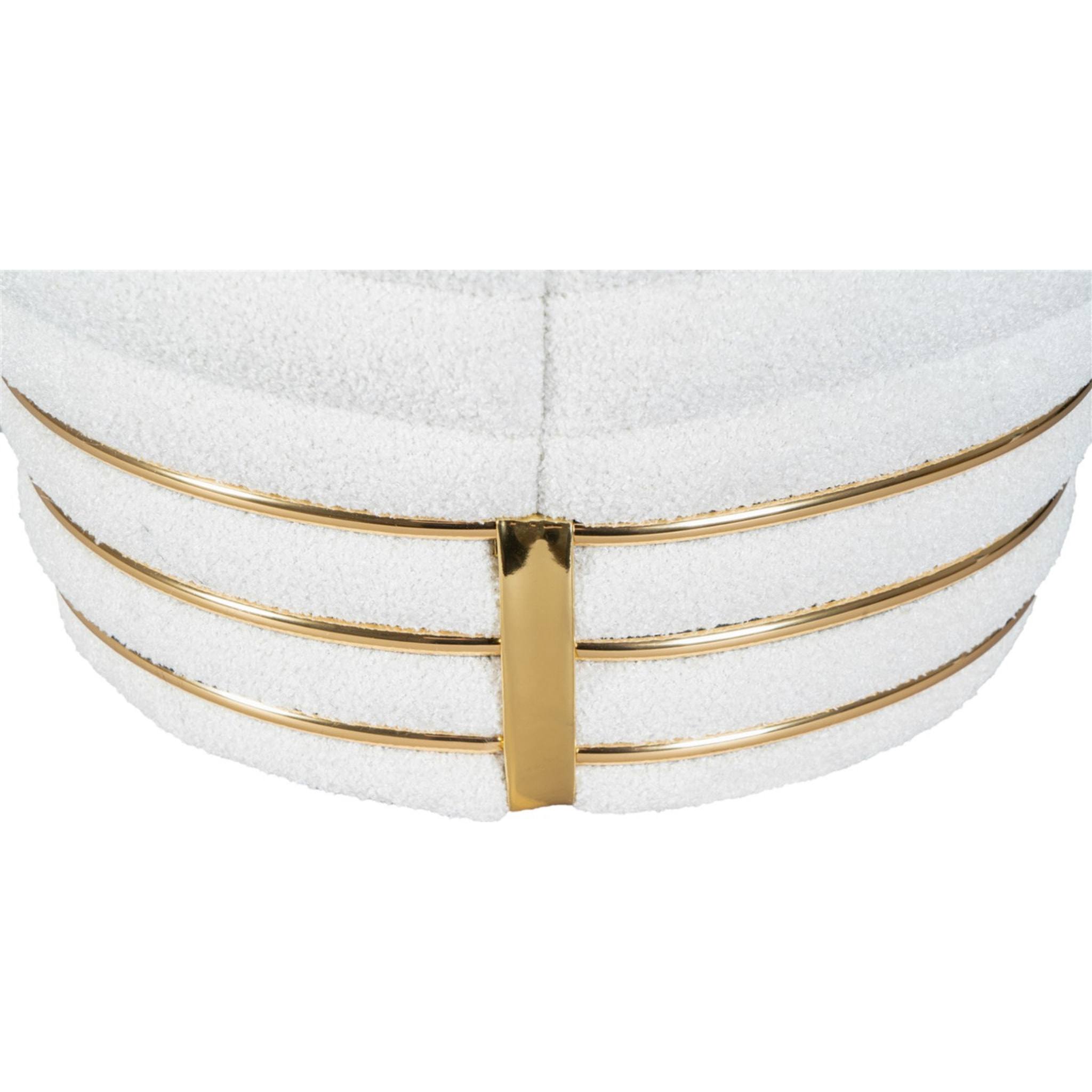 Pouf Doric 310 con trapuntatura e dettagli oro