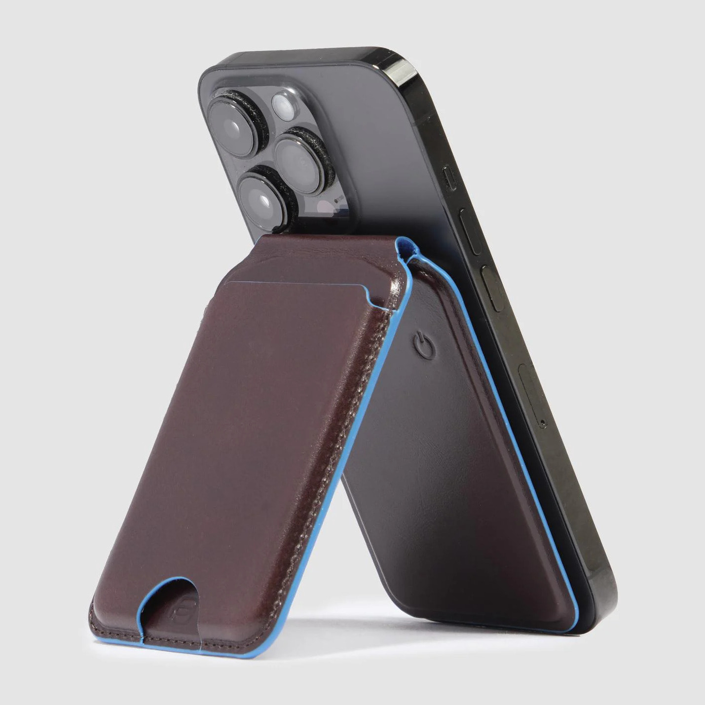 Piquadro Portefeuille MagSafe en cuir avec traqueur rechargeable