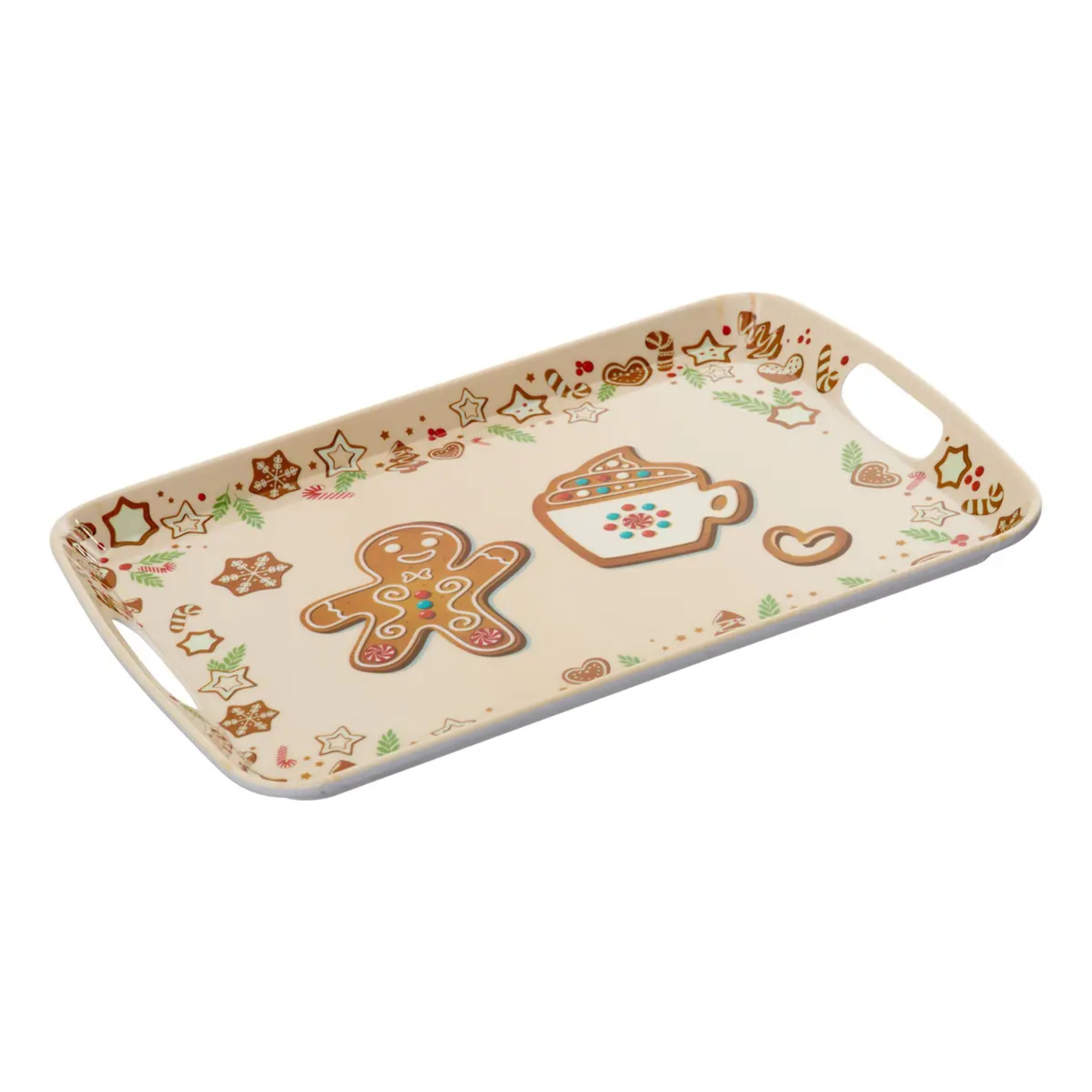 Plateau de service rectangulaire Noël 26x38,5cm