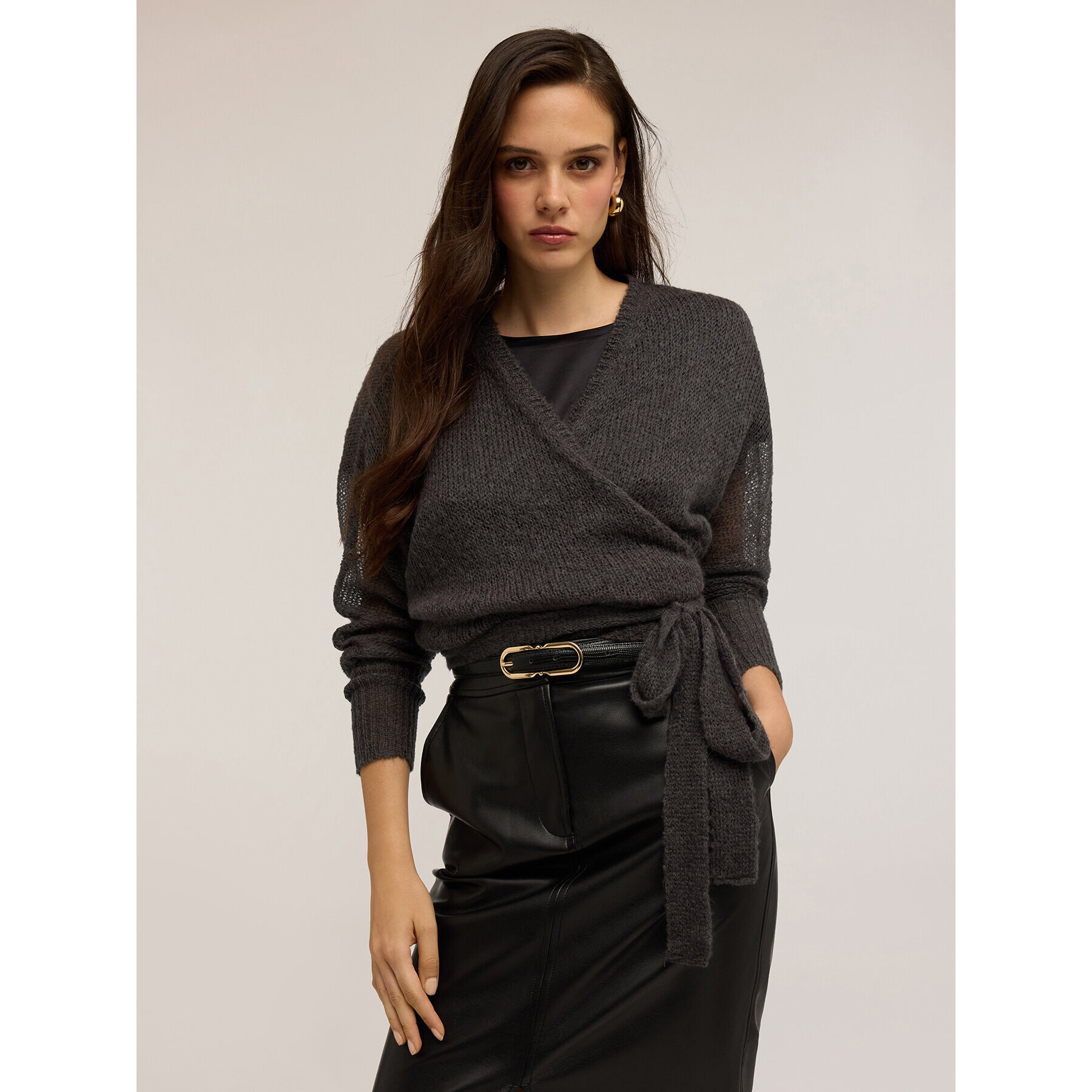 Motivi - Camiseta bimatérica - Negro