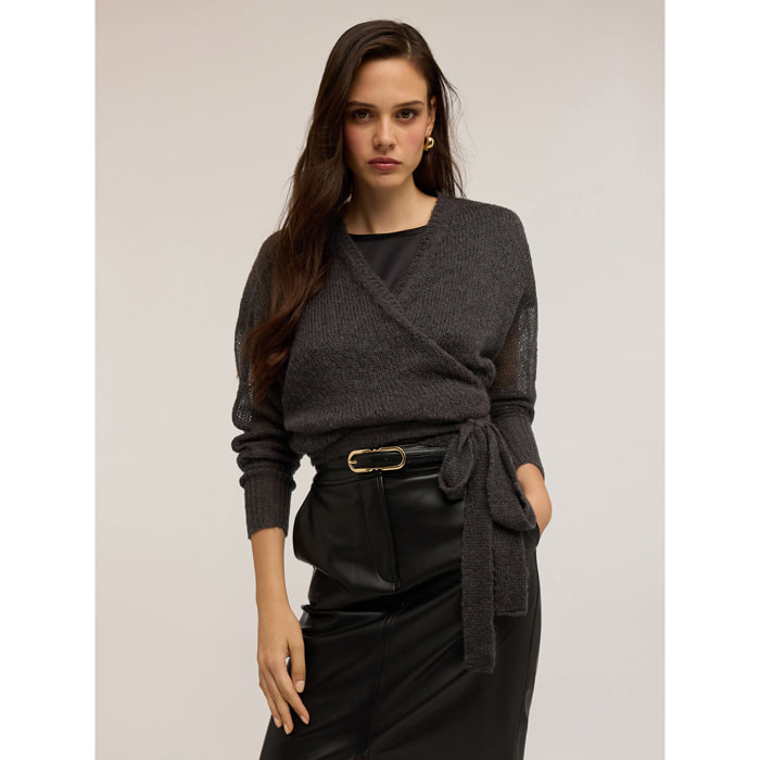 Motivi - Camiseta bimatérica - Negro