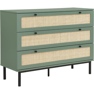 Commode 3 tiroirs en cannage - LUMA
