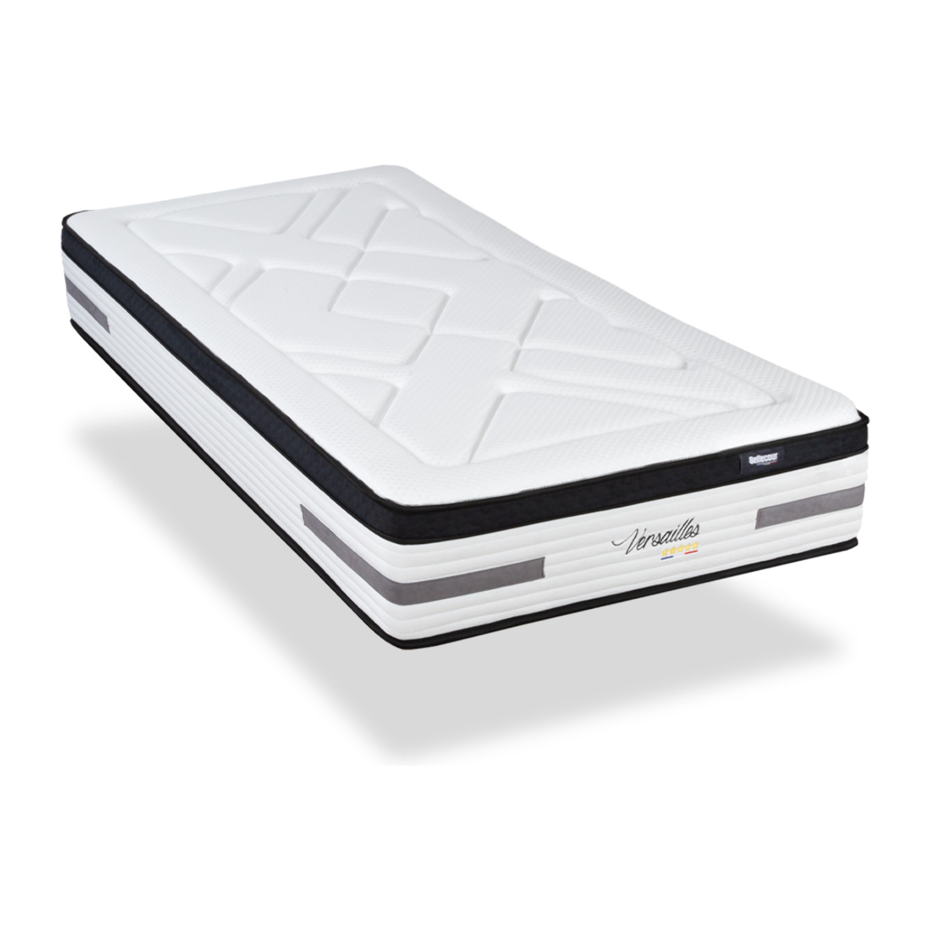 Matelas Hybride Bellevue, Soutien Ferme, 24 cm, Ressorts Ensachés & Mémoire de Forme